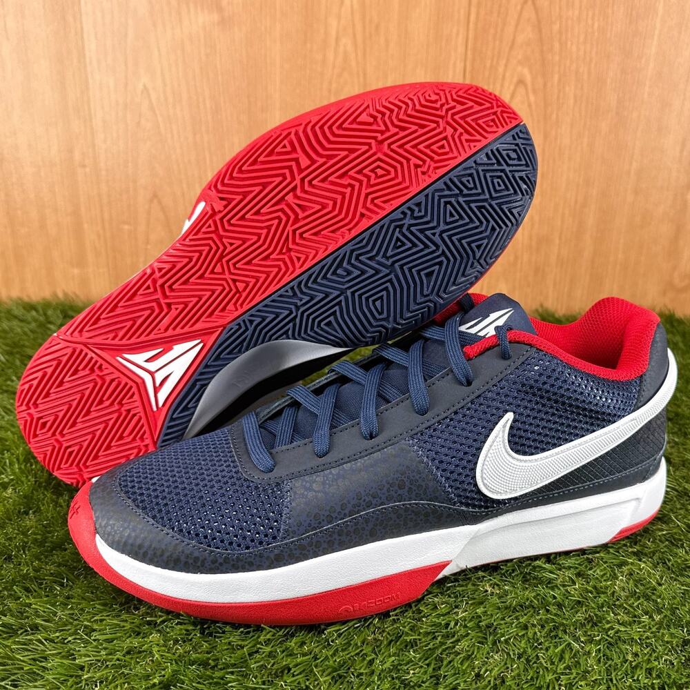 Nike Ja 1 USA FQ4796-403 Navy Red Basketball Shoes Men’s Size 10.5